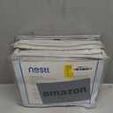 Nestl Split King Sheet Set - 1800 Ultra-Soft Microfiber Bed Sheets - Double Brushed - Deep Pockets - Easy Fit - 5 Piece Set - Bed Sheets & Pillowcases (Split King Size, Light Grey)