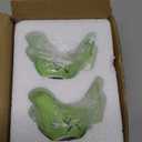 2PCS Toilet Bolt Covers Decorative, Cute Bird Toilet Screw Cover Caps, Ceramic Toilet Bolt Caps Decorative, Funny Bathroom Accessories, No Tools Easy Installation Bathroom Decor (Green)