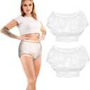 Cloth Diaper Covers for Adult,Adult Leakproof Underwear for Incontinence,Washable Reusable Plastic Diaper Cover, 2Pcs Clear Low Noise Plastic Pants (3X-Large (2 Pcs)) (XXXL)
