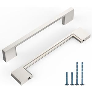 6 Pack 11.3 Inch(288mm) Kitchen Cabinet Handles Brushed Satin Nickel Cabinet Pulls Kitchen Cabinet Hardware Drawer Pulls for Cupboard Wardrobe