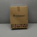 Forbena Potty Training Toilet Seat with Step Stool Ladder, Toddler Kids Potty Seat for Boys Girls, Non Slip Foldable Toilet Training Seat with Soft Cushion, Comfortable Handles (White-Grey)