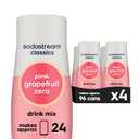 SodaStream Pink Grapefruit Zero Calorie, 14.8 Fl Oz (Pack of 4) (EXP 12/26/26)
