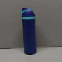 Water Bottle With Waterproof Stickers,For Hiking Leakproof, Insulated Stainless Steel Bottle With Straw,24 Oz, (Peacock Blue)