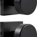 coolnews 2 Pack Black Dummy Door Knobs Interior, Single Sided Square Modern Dummy Door Knob Door Handle for Hall/Closet Doors, Matte Black (Dummy 2 Pack)