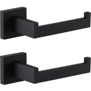 KOKOSIRI Black Toilet Paper Holders Bathroom Toilet Paper Roll Holder SUS304 Stainless Steel Contemporary Wall Mounted, 2 Pack, B2003BK-P2