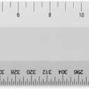 Alumicolor Architect 12 inch Ruler w/ 4 Bevel Scale for Drawing, Drafting & Engineering, Left to Right Calibrations Divided by 1/32, 1/16, 1/8, 1/4, Silver