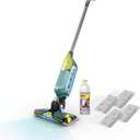 Shark VACMOP Reveal NEW Cordless Hard Floor Cleaner, Vacuum & Spray Mop, Powerful Suction, Lightweight, Illumination Light, Includes 4 Disposable Pads, 12oz Pet Multi-Surface Cleaning Solution, VM401
