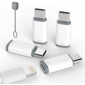 3 Pack Lightning to USB C Adapter for iPhone 15/16 Pro/16 Pro Max/Plus,Samsung S24,iPad Air,Nintendo Switch,Fast Charging&Data Transfer (Lightning to USB C Adapter)