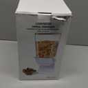 5L Cereal Dispenser Countertop with lids, Organization and Storage Containers for Kitchen and pantry, Rice Dispenser for food, Cereal, Beans, Nuts, Snack,Oatmeal, Dog Food, Bird Seed, Black, 1Pc