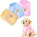 3 Pcs Kitten Clothes, Yorkie, Chihuahua Puppy Clothes, Colorful Teacup Dog Cat Vest with Bee Pattern, Soft Small Dog Sweater, Cute Puppy Jumper for Mini Newborn Dogs,Cat (XX-Small)