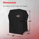 GrillTough Heavy Duty BBQ Grill Cover for Outdoor Grill, 30 Inch Waterproof, Weather Resistant, UV & Fade Resistant with Adjustable Straps Gas Grill Cover for Weber, Genesis, Charbroil, etc. Black