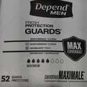 Depend Men Guards Maximum Absorbency - 52 Count, Pack of 2