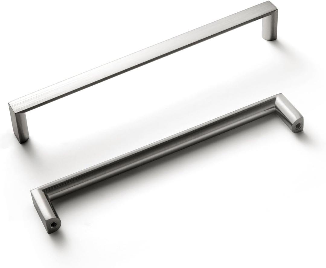 Goo-Ki (6Pack 7-1/2 Inch(192mm) Hole Centers Satin Nickel Cabinet Pulls,Brushed Stainless Steel Finishing Cabinet Handles with Solid Zinc Alloy Material Goo-Ki (6Pack 7-1/2 Inch(192mm) Hole Centers Satin Nickel Cabinet Pulls,Brushed Stainless Steel Finishing Cabinet Handles with Solid Zinc Alloy Material