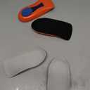 Plantar Fasciitis Inoles Heel Cup Arch Support InsertPORON Cushion - Made in USA Heel Pain, Heel Spurs, Flat Feet, Tendonitis, Shock Absorption (2pairs (Orange + Gray), Women 6-11.5 / Men 4.5-9.5)
