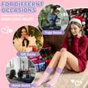 Fuzzy Slipper Socks Thick Fluffy Warm Winter Cozy Plush Soft Sleep Home Socks for Women Men (M)