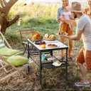 Titanker Folding Camping Table 3ft, Folding Picnic Table, Large Camp Table Portable with Extra Side Racks & Storage Net, Outdoor Patio Table, RV/Car Camping Essentials, Aluminum Light & Solid
