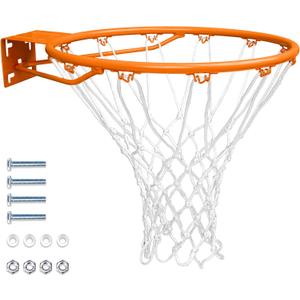 GoSports Regulation 18" Steel Basketball Rim - Choose from Fixed or Breakaway - Use for Replacement or Garage Mount