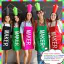 Toulite 12 Sets Halloween Group Costumes for Teacher Adults Colorful Marker Aprons and DIY Cone Hats Halloween Marker Costumes Aprons Cardstock Hat Funny Outfit for School Themed Events
