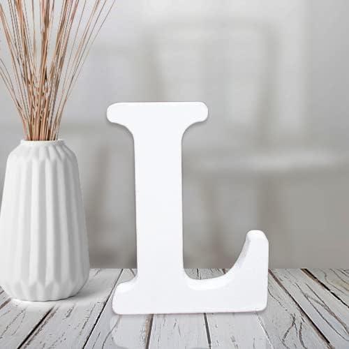 Amazon.com: AOCEAN 4 Inch White Wood Letters Unfinished Wood Letters for Wall Decor Decorative Standing Letters Slices Sign Board Decoration for Craft Home Party Projects (L) : Arts, Crafts & Sewing