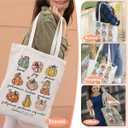 Sldpngo Fall Canvas Tote Bags Galatians Pumpkin Tote Bag Reusable Cotton Handbag Grocery Bags for Shopping Market Autumn Theme Harvest Party Gift for Women