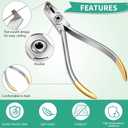 Stainless Steel Orthodontic Wire Cutter Pliers, Braces Removal Tool for Cutting Titanium Alloy Archwire, Tooth Pulling Kit