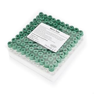 Micro Blood Collection Tubes 0.5ml Sodium Heparin Lab Collecting Tube for Lab Test Tubes Pet Animals Veterinary 100 Pcs Wrap Packaging