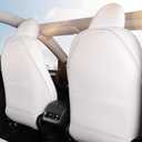 2 Pack Leather Seat Back Protector Custom for Tesla Model Y/3 Model S/X Accessories(Includes 2025 2026 Model Y & 2024-2026 Model 3 Highland), Seat Back Kick Protectors