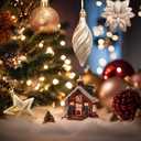 Christmas Balls Tree Ornament Set Shatterproof Assorted Hanging Decorations in a Hand-held Gift Package for Xmas Tree Decor72ct, Champange