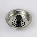 Tredoni 3.25" Sink Drain Strainer with Plug - Full Body Stainless Steel Drain Filter for ~3" Drain Openings (Full Body Strainer & Plug)