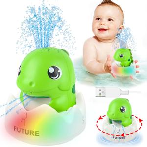 ZHENDUO Baby Bath Toys, Rechargeable Bath Toys, Whale Spray Water Bath Toy, Sprinkler Bathtub Shower Toys for Toddlers Kids Boys Girls, Pool Toy for Baby (Green)