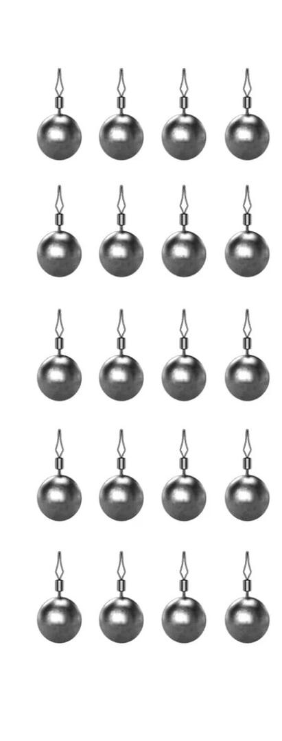 TopHomer 2PCS, Fishing Weights, with a 360° Rotating Swivel, Six Size Options, Fast Sinking, Anti-Snag, Accurate Landing for Crank Hooks & Soft Worm Baits Etc