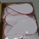 Yexiya 32 Pieces Honeycomb Balls Valentines Pom Poms Red Paper Honeycomb Ball Decorations Hearts Tissue Paper for Wedding, Valentine's Day, Engagement, Bridal Shower (Red Pink White Blocking)