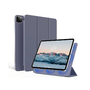 KENKE for iPad Air 13 Inch Case M3/M2 (2025/2024), iPad Pro 12.9 Inch 6th/5th/4th Gen (2022/2021/2020), Powerful Magnetic Attachment, Slim Trifold Stand Case, Auto Wake/Sleep, Purple