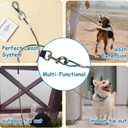 Chew Proof Dog Leash - 2Pack Metal Cable Lead,No Tangle Multiple Dog Leashes for Dogs- Heavy Duty Leash Extender for Collars & Harnesses(2 Pack Black, 20in/50cm)