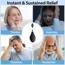 Ear Pain Relief Tool, Natural Ear Pressure Relief Device, Instant & Sustained Relief Migraine Ear, Instant Migraine and Headache Alleviation Through Targeted Inner Ear Stimulation (Single-Cap, Black)