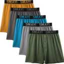 5Mayi Mens Boxers for Men Cotton Men's Underwear Boxer Shorts for Men Pack (Large)