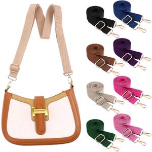 8 Pcs Wide Purse Strap Crossbody Replacement, Adjustable Cross Body Straps for Handbags, Thick Purse Straps Replacement Crossbody with Zinc Alloy Buckles (8 Colors)