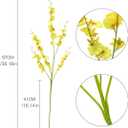 Nubry 12pcs Artificial Orchids Flowers Fake Silk Dancing Lady Orchid Faux Long Stem Flowers in Bulk for Home Wedding Office Party Festive Indoor Outdoor Decoration (Yellow)