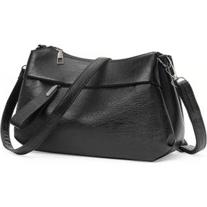 GOIACII Crossbody Bags for Women, Small Size Shoulder Handbags, Satchel Purse with Multi Zipper Pocket Soft Leather (B02 Black) GOIACII Crossbody Bags for Women, Small Size Shoulder Handbags, Satchel Purse with Multi Zipper Pocket Soft Leather (B02 Black)