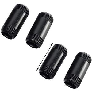 4 Pack DN20 (3/4-inch) Malleable Iron Pipe Fittings for DIY, 5 cm Industrial Steampunk Electrophoresis Threaded Pipe