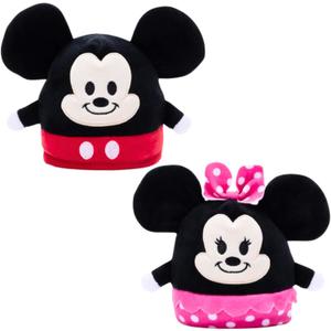 Disney Mickey and Minnie Mouse 10cm Reversible Super Soft Plush Toy