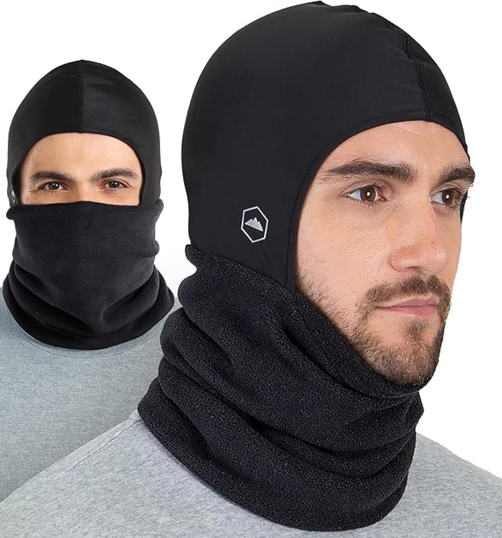 Tough Headwear Balaclava Ski Mask for Men & Women - Motorcycle Shiesty Mask - Thermal Winter Face Masks - Men's Pasamontaas (Black)