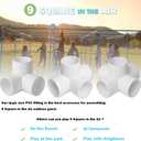 7 x 6Pack 5 Way PVC Fittings 1-1/2Inch, SCH40 Furniture Grade Elbow Fittings for 1-1/2Inch PVC Pipe, Elbow Pipe Fitting Connector for Garden Enclosures Dog Agility Jumps Greenhouse