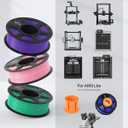 ELEGOO PLA Filament 1.75mm Black 2KG, 3D Printer Filament Dimensional Accuracy +/- 0.02mm, 2pcs 1kg Spool(2.2lbs) Fit Most FDM 3D Printers