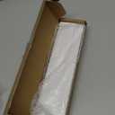 Malldii 9.5” Large Acrylic Straw Holder for Cabinet Door - Reusable Tumbler Straw Organizer Storage, Small Kitchen Accessories Container, Ultra Sticky Cupboard Door Mounted (White)