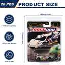 Protector case for Hot Wheels Premium-Clamshell Plastic Display Cases for 1:64 Scale Models, Crystal Clear UV-Resistant, Dust-Proof & Scratch-Resistant Plastic Storage Case with Secure Seal (20-Pack)