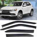 Window Visors Rain Guards for 2018-2025 Mitsubishi Eclipse Cross, 4-Piece Set Dark Smoke Window Deflectors Visors, Front & Rear Side Window Deflectors