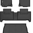 Binmotor-for Toyota RAV4 Hybrid 2013-2018 Floor Mats & Cargo Liner Set, Includes 1st+2nd+Rear Trunk Mat, All Weather Car Mat for RAV4 Accessories Rubber Mats TPE Cargo Mat