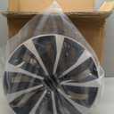 MIKKUPPA 16 Inch Hubcaps, 4 Wheel Covers for Steel Wheels, Silver Black