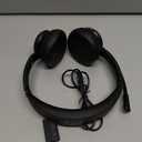 Wireless Headset with Mic for Work, Dual-Mode Bluetooth & 2.4GHz Dongle, 50H Talk Time, Headphone with mic ENC Noise Cancelling fit for Computer/Laptop/Teams, Glasses-Friendly- Black